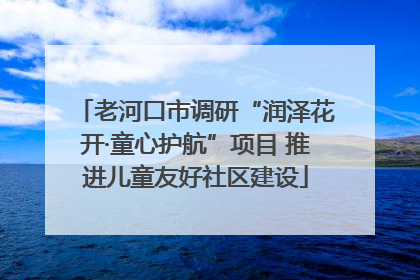 老河口市调研“润泽花开·童心护航”项目 推进儿童友好社区建设