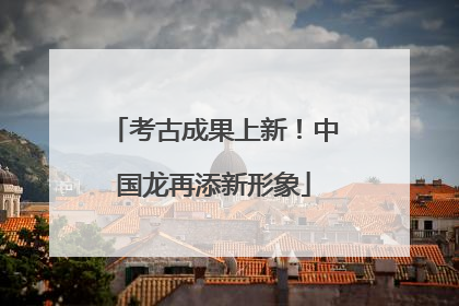 考古成果上新！中国龙再添新形象