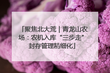 聚焦北大荒｜青龙山农场：农机入库“三步走” 封存管理精细化