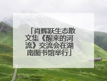 肖辉跃生态散文集《醒来的河流》交流会在湖南图书馆举行