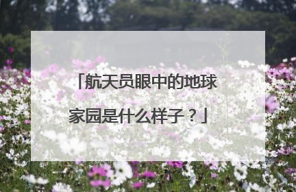 航天员眼中的地球家园是什么样子？