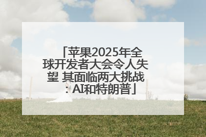 苹果2025年全球开发者大会令人失望 其面临两大挑战：AI和特朗普
