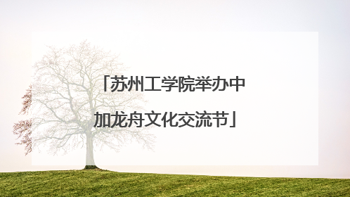 苏州工学院举办中加龙舟文化交流节