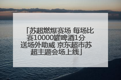 苏超燃爆赛场 每场比赛10000罐啤酒1分送场外助威 京东超市苏超主题会场上线
