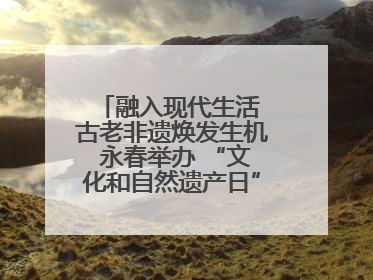 融入现代生活 古老非遗焕发生机 永春举办 “文化和自然遗产日” 非遗快闪活动