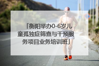 衡阳举办0-6岁儿童孤独症筛查与干预服务项目业务培训班