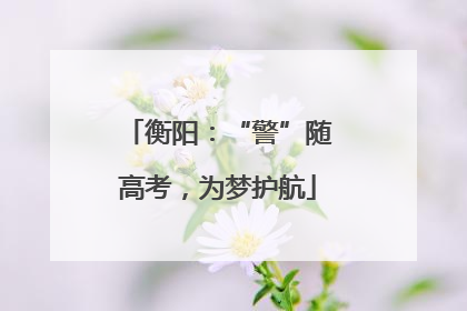 衡阳：“警”随高考，为梦护航