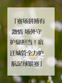 赛场拼搏有激情 场外守护显担当！宿迁城管全力护航足球联赛