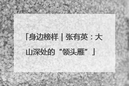 身边榜样｜张有英：大山深处的“领头雁”