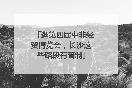 逛第四届中非经贸博览会，长沙这些路段有管制