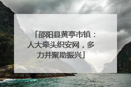 邵阳县黄亭市镇：人大牵头织安网，多力并聚助振兴