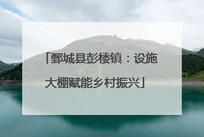 鄄城县彭楼镇：设施大棚赋能乡村振兴