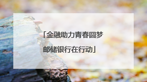 金融助力青春圆梦邮储银行在行动