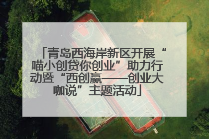 青岛西海岸新区开展“喵小创贷你创业”助力行动暨“西创赢——创业大咖说”主题活动