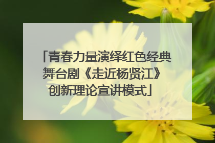 青春力量演绎红色经典 舞台剧《走近杨贤江》创新理论宣讲模式