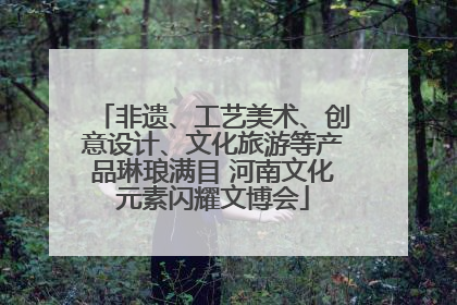 非遗、工艺美术、创意设计、文化旅游等产品琳琅满目 河南文化元素闪耀文博会