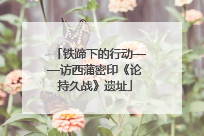 铁蹄下的行动——访西蒲密印《论持久战》遗址