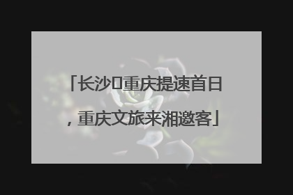 长沙⇌重庆提速首日，重庆文旅来湘邀客