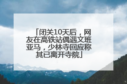 闭关10天后，网友在高铁站偶遇文班亚马，少林寺回应称其已离开寺院