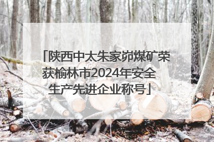 陕西中太朱家峁煤矿荣获榆林市2024年安全生产先进企业称号
