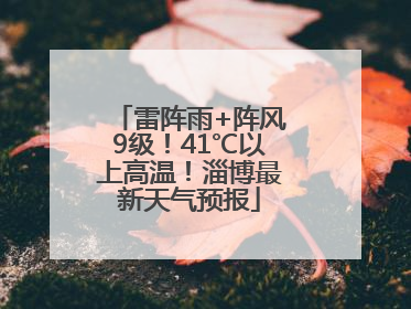 雷阵雨+阵风9级！41℃以上高温！淄博最新天气预报