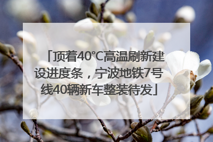 顶着40℃高温刷新建设进度条，宁波地铁7号线40辆新车整装待发