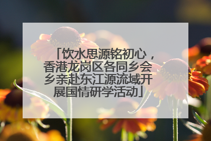 饮水思源铭初心，香港龙岗区各同乡会乡亲赴东江源流域开展国情研学活动