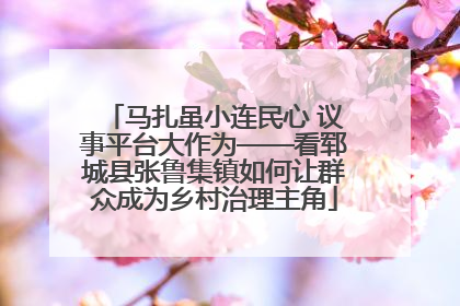 马扎虽小连民心 议事平台大作为——看郓城县张鲁集镇如何让群众成为乡村治理主角