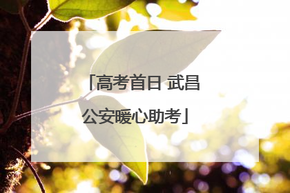 高考首日 武昌公安暖心助考