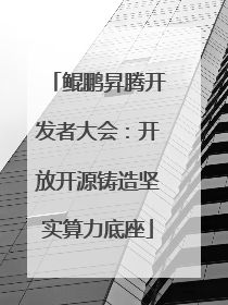 鲲鹏昇腾开发者大会：开放开源铸造坚实算力底座