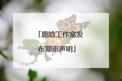 鹿晗工作室发布郑重声明