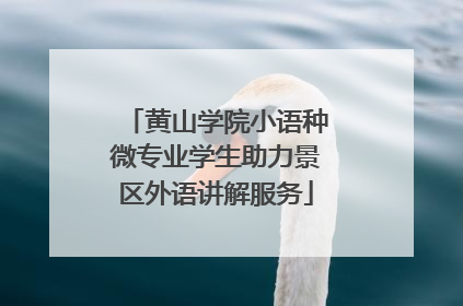 黄山学院小语种微专业学生助力景区外语讲解服务