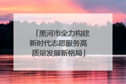 黑河市全力构建新时代志愿服务高质量发展新格局
