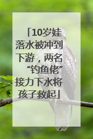 10岁娃落水被冲到下游，两名“钓鱼佬”接力下水将孩子救起