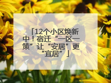 12个小区焕新中！宿迁“一区一策”让“安居”更“宜居”