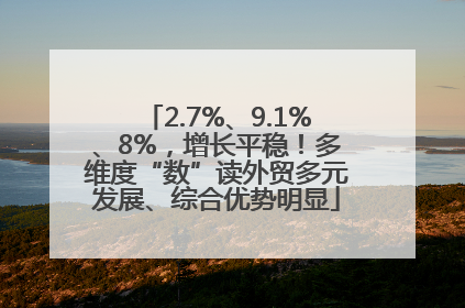 2.7%、9.1%、8%，增长平稳！多维度“数”读外贸多元发展、综合优势明显