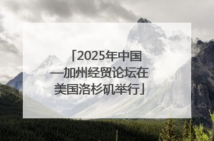 2025年中国—加州经贸论坛在美国洛杉矶举行