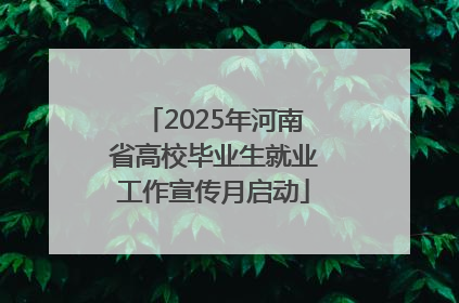 2025年河南省高校毕业生就业工作宣传月启动