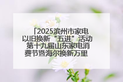 2025滨州市家电以旧换新“五进”活动 第十九届山东家电消费节暨海尔换新万里 行山东站全面启动