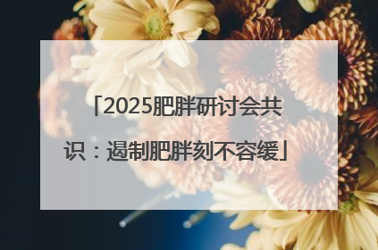 2025肥胖研讨会共识：遏制肥胖刻不容缓