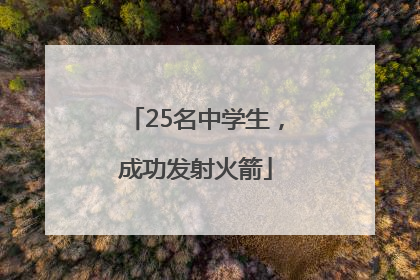 25名中学生，成功发射火箭
