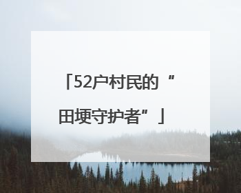 52户村民的“田埂守护者”