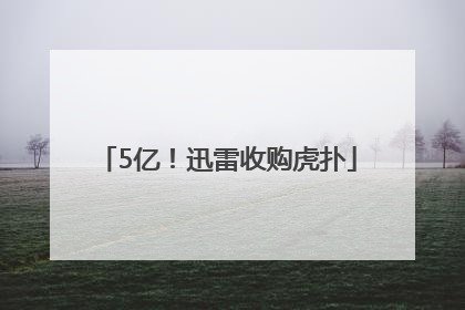 5亿！迅雷收购虎扑